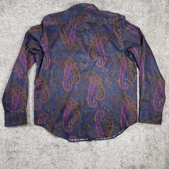 Lauren Ralph Lauren Button Up Blouse Womens Large Paisley Non Iron NWT - Picture 9 of 15